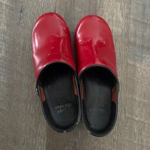 Patent red Dansko clog